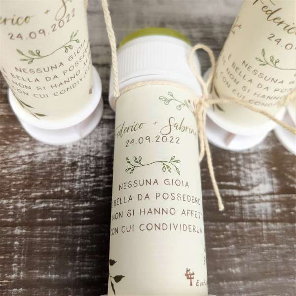bolle di sapone segnaposto ecofattoart